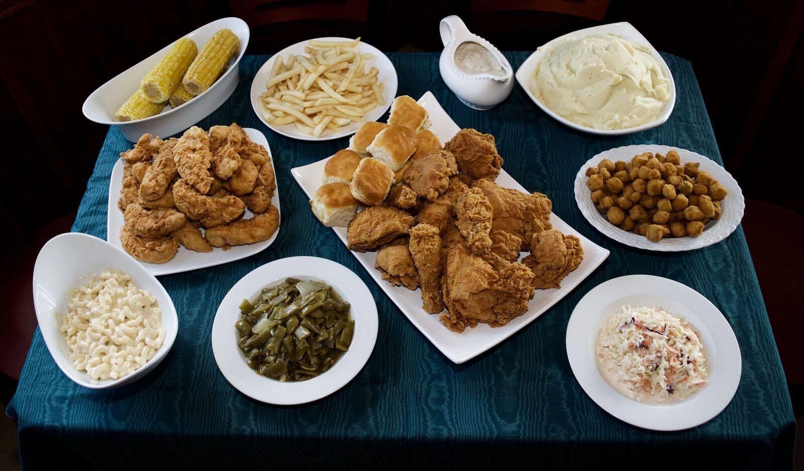 Gill's Fried Chicken spread